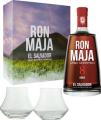 Rum Maja El Salvador Giftbox With Glasses 8yo 40% 700ml