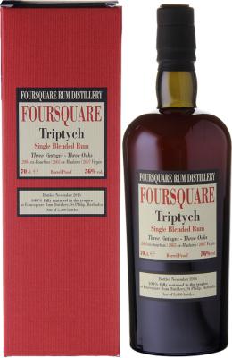 Velier Foursquare Triptych Single Blended Three Vintages Three Oaks 56% 700ml