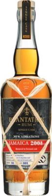 Plantation 2008 Hampden HJF Jamaica New Vibrations Matured in Ferrand Cask 14yo 61.8% 700ml