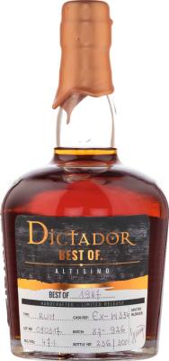 Dictador Best of 1987 Altisimo 47% 700ml