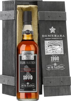 Rum Nation 1990 Demerara Sherry Wood Finish 23yo 45% 700ml