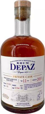 Depaz 2010 Martinique Private Cask 11yo 59.7% 700ml