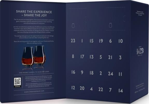 1423 24 Days of Rum Advent Calendar 2023 Blue Edition