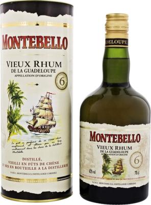 Montebello Rhum Vieux de La Guadeloupe Tube 6yo 42% 700ml