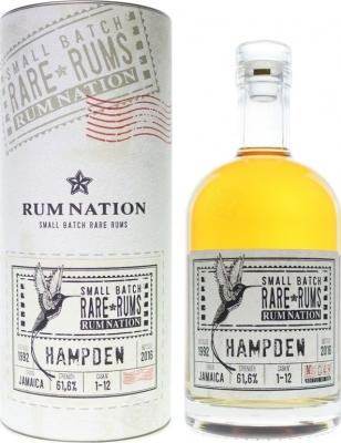 Rum Nation 1992 Hampden 24yo 61.6% 700ml