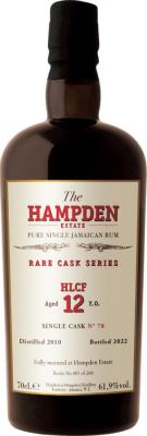 Velier Hampden Estate 2010 Rare Cask Series HLCF Single Cask No.78 61.9% 700ml