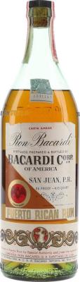 Bacardi Carta Ambar Puerto Rico 43% 750ml