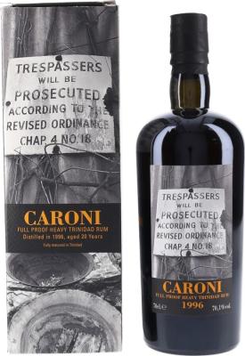 Velier Caroni 1996 Full Proof Heavy Trinidad 20yo 70.1% 700ml