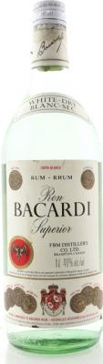 Bacardi Carta Blanca Superior White Dry 40% 1000ml