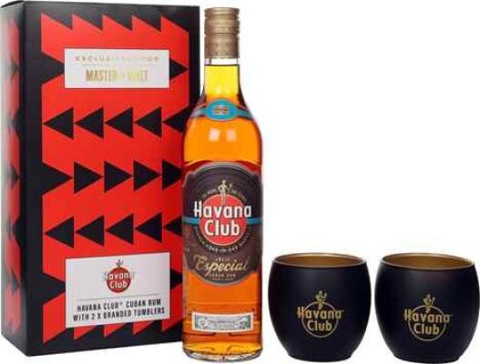 Havana Club Anejo Especial Giftbox with Glasses 40% 700ml