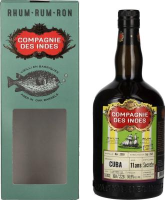 Compagnie des Indes 2009 Secrete Cuba Bottled for Perola 11yo 56.9% 700ml