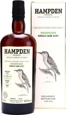 Velier Hampden Estate 2010 Woodpecker LROK Single Cask #497 TEBS Series 10yo 62.2% 750ml
