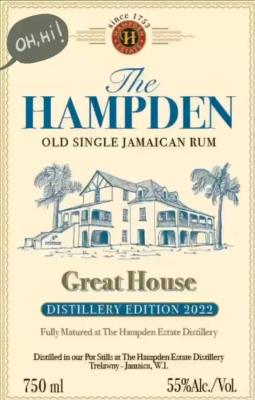 Velier Hampden Estate Great House Distillery Edition 2022 Old Pure Single Jamaican 55% 750ml