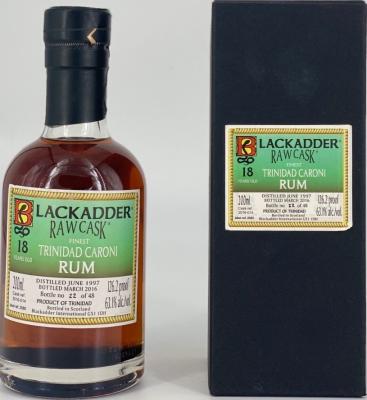 Blackadder 1997 Caroni Raw Cask Finest HTR 18yo 63.1% 200ml