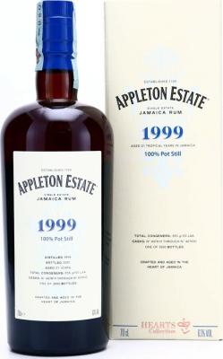 Appleton Estate 1999 Jamaica Hearts Collection 21yo 63% 700ml