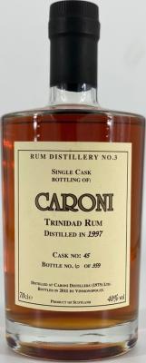 Vinmonopolet 1997 Caroni Trinidad Rum HTR Cask No. 45. 14yo 40% 700ml