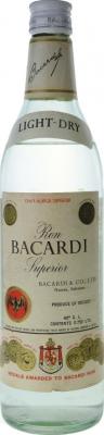 Bacardi 1967 Puerto Rico Ron Superior Silver Label 67 40%