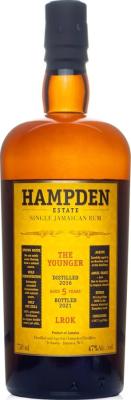 Velier Hampden Estate 2016 LROK The Younger 5yo 47% 750ml