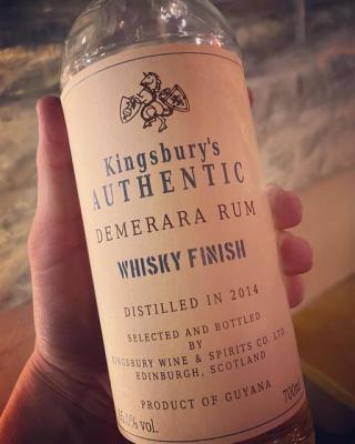 Kingsbury's Authentic 2014 Demerara Guyana Whisky Finish Selected and Bottled by Kingsbury Wine & Spirits 65% 700ml