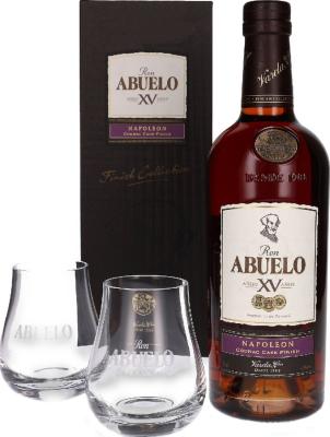 Abuelo XV Napoleon Cognac Cask Finish 15yo Giftbox With Glasses 40% 700ml