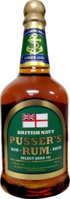 Pussers British Navy Rum Selected Aged 75.5% 700ml