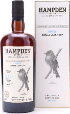 Velier Hampden Estate 2011 Pewee LFCH Single Cask #289 TEBS Series 9yo 61.2% 750ml