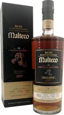 Malteco 2009 Bodegas de America S.A Ron Suave de Panama Vintage Reserve Small Batch 12yo 42.3% 700ml