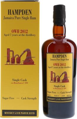 Habitation Velier 2012 Hampden OWH ex-Bourbon Cask 7yo 62.8% 700ml