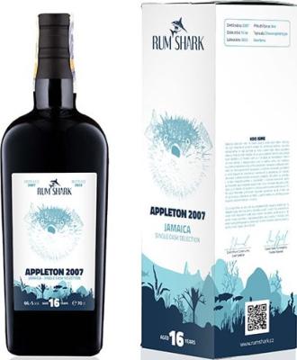 Rum Shark 2007 Appleton Estate Jamaica White Ocean Series Single Cask Selection 16yo 66.7% 700ml