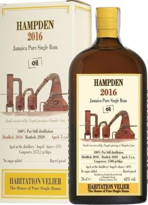 Habitation Velier 2016 Hampden Jamaica 5yo 62% 700ml