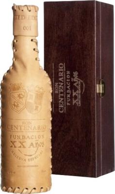 Ron Centenario Fundacion Reserva Especial Leather Bag Wooden Box 20yo 40% 700ml