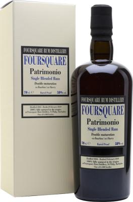 Velier Foursquare 2004 Patrimonio Single Blended Double Maturation 14yo 58% 700ml