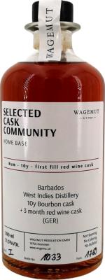 Selected Cask Community West Indies Barbados Wagemut SE 2021 Homebase 10yo 51.5% 500ml