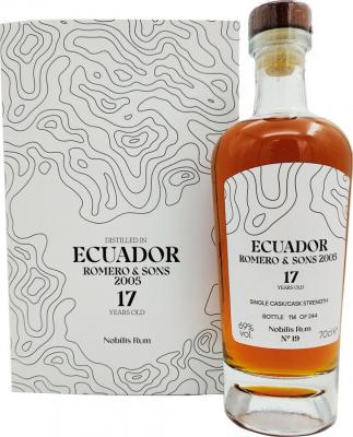 Nobilis Rum 2005 Ecuador Romero & Sons No.19 17yo 69% 700ml