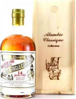 Alambic 1998 Bellevue Guadeloupe Rare Single Cask Rum Flamme D'or 14yo 45% 700ml