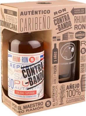 Contrabando Calidad Superior Rhum Anejo Giftbox With Glass 5yo 38% 700ml