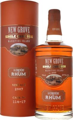 New Grove 2007 Grays Mauritius la Confrerie du Rhum Single Cask 114-17 10yo 50% 700ml