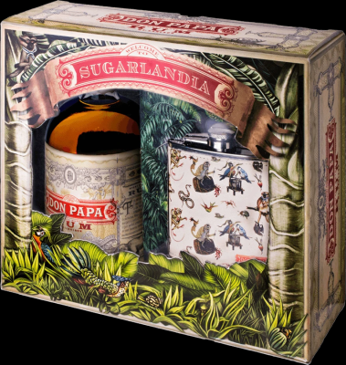 Don Papa Giftbox With Flask 40% 700ml