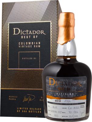 Dictador The Best of 1972 Altisimo 43% 700ml