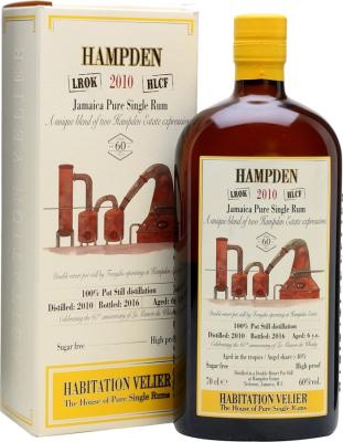 Habitation Velier 2010 Hampden LROK HLCF Jamaica 60th Anniversary 6yo 60% 700ml