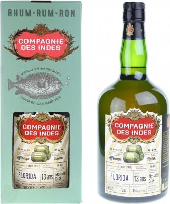 Compagnie des Indes 2018 Florida Moscatel Cask Finish 13yo 45% 700ml