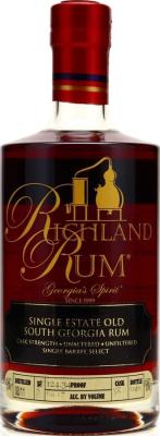 Richland 2011 Single Estate Old South Georgia Rum Romhatten Cask #2 9yo 62.17% 750ml