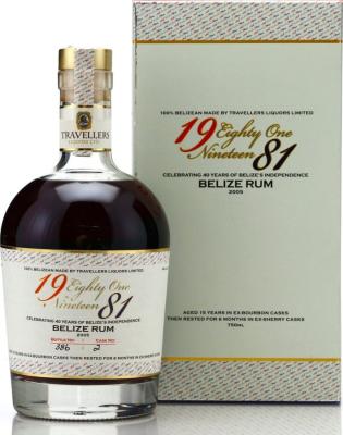 Travellers 1981 Eighty One Nineteen 2005 Belize 15yo 64% 750ml