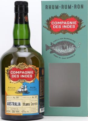 Compagnie des Indes 2007 Secrete Australia 11yo 43% 700ml