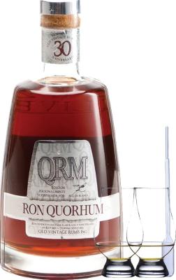 Ron Quorhum Giftbox With Glasses 30yo 40% 700ml