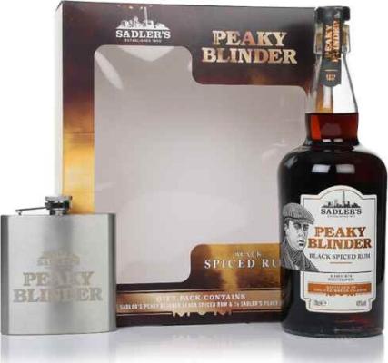 Peaky Blinder Spiced Rum Gift Pack with Hip Flask 40% 700ml