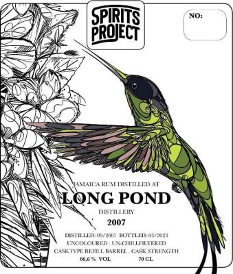 Spirits Project 2007 Long Pond 15yo 66.6% 700ml
