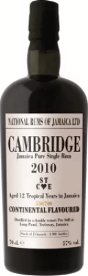 Velier National Rums of Jamaica 2010 Long Pond Cambridge STC E Jamaica 12yo 57% 700ml