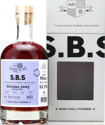 S.B.S 2003 Guyana Diamond SVL Cask Strength 53.7% 700ml