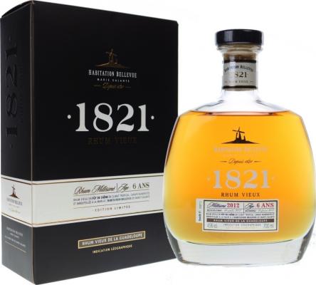 Habitation Bellevue 1821 2012 Rhum Vieux 6yo 45% 700ml